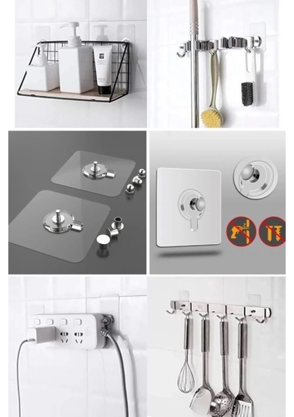 Şeffaf Yapışkan Askı Fotoğraf Çerçevesi Mutfak Banyo Duvar Askı Kanca Tablo Askısı fırsatları