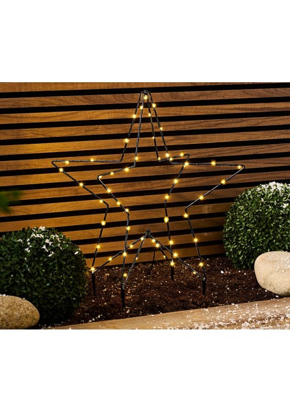 LED Yıldız, Büyük, Metal, Dış Mekan