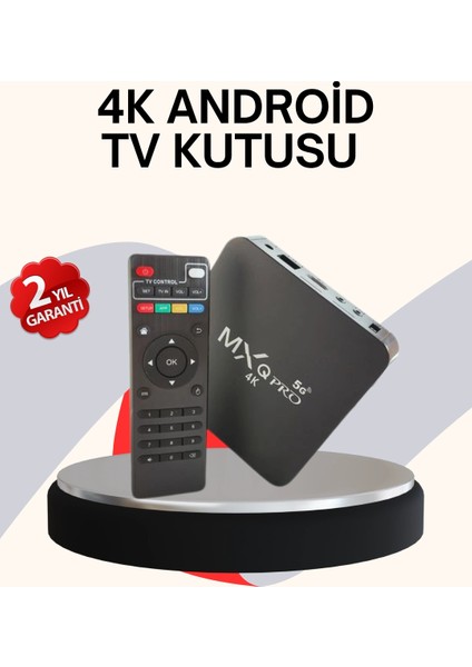 4K Android Tv Box – Akıllı Medya Oynatıcı, 2gb Ram, 16GB Hafıza, Wi-Fi Destekli