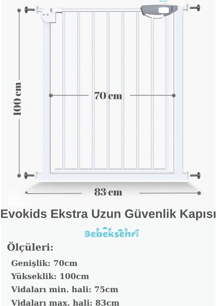 Ekstra Uzun Çocuk Güvenlik Kapısı