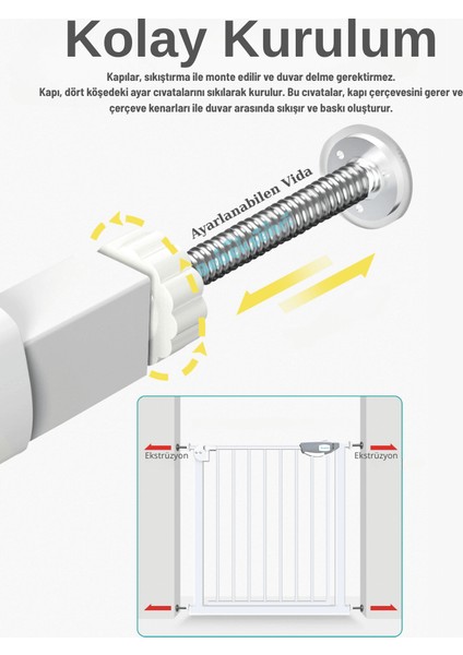 Çift Kilitli Çocuk Güvenlik Kapısı