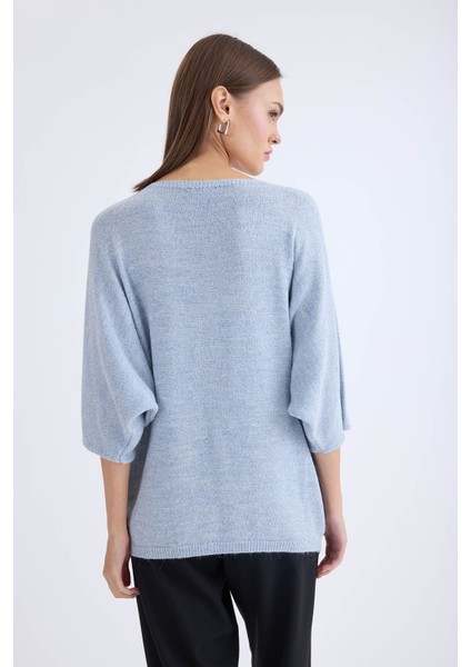 V Yaka Yarım Kol Simli Salaş Bluz fırsatları