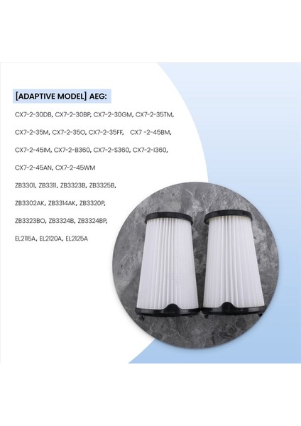 Electrolux Aeg AEF150, Ergorapido Cx7-2 Modelleri Için 2 Adet Filtre (Yurt Dışından) fırsatları