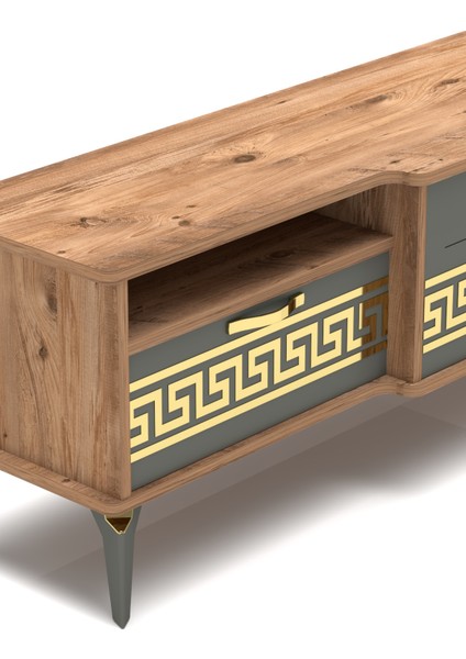 Tv Sehpası Tv Ünitesi 160 cm Atlantik Çam Gold Mistral 5070 modelleri