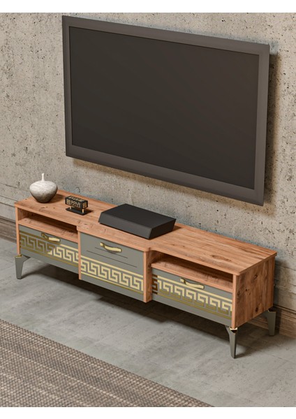 Tv Sehpası Tv Ünitesi 160 cm Atlantik Çam Gold Mistral 5070 fırsatları