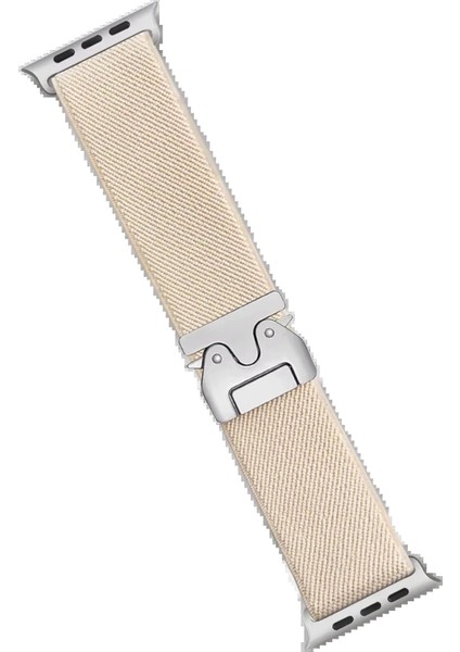 Apple Watch 42MM Forest Kumaş Kordon - KREM-(5796) - I79H40N9-8A15VS