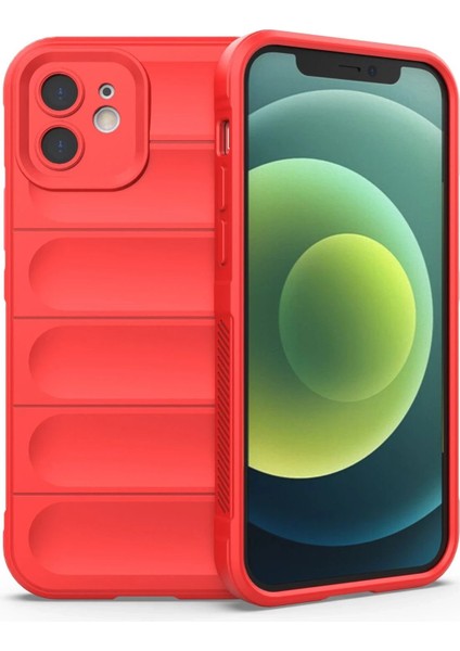 iPhone 12 Kılıf Optimum Silikon - KIRMIZI-(5796) - I95H87N2-5A79VS