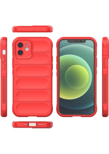 iPhone 12 Kılıf Optimum Silikon - KIRMIZI-(5796) - I95H87N2-5A79VS modelleri