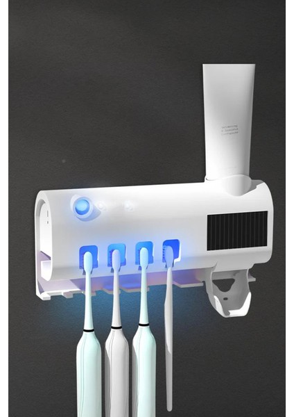 Şarjlını Işıktan Dolduran Panelli Otomatik Diş Macun Sıkacağı ve Fırça Tutucu Stand Yeni Nesil modelleri