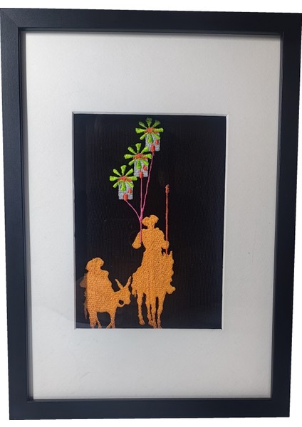 Don Kişot - Uv LED Li Neon Nakış Işlemeli 21X30 cm