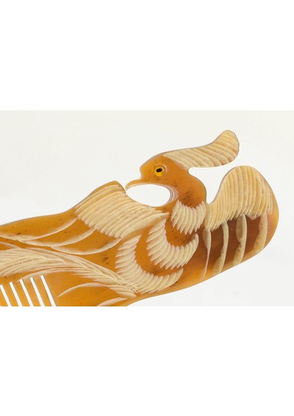 Tavus Kuşlu Oymalı Kemik Tarak fiyatları