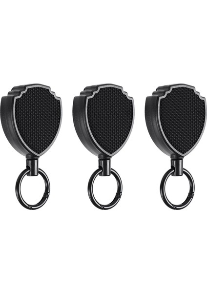 Çelik Tel Tasarımı ile Geri Çekilebilir Anahtar Zinciri, Çok Kollu Karabin Rozeti Tutucu, Çekmesi Kolay Anahtarlık Klips Kimliği Tutucu Aracı (Yurt Dışından)