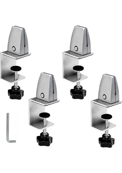 Alüminyum Ayarlanabilir Hapşırma Koruma Destek Klibi, Akrilik B Için Uygun 1/8 Ila 1 Inç Paneller Için Yumruk Bölme Klibi Yok (Yurt Dışından)