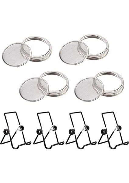 Filizleme Kapağı, Kavanoz Çizim Kiti Aksesuarları, Paslanmaz Çelik Filizleme Kavanoz Kapağı, 86MM Ağız Kavanozları Için Filizleme Kiti (Yurt Dışından)