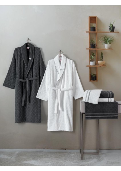 Aile Bornoz Seti Carlos Beyaz-Antrasit