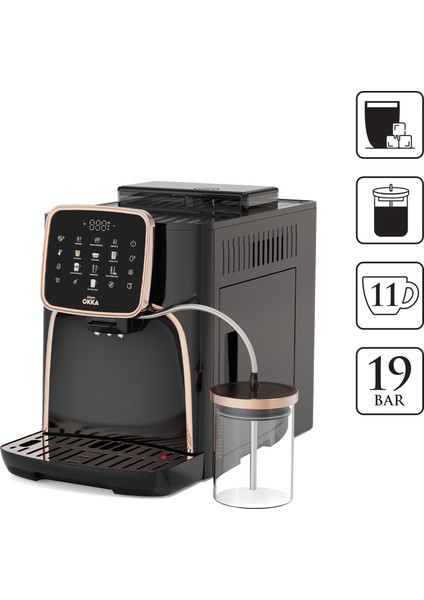 OK0028 Okka Espresso Pro M Tam Otomatik - Bakır