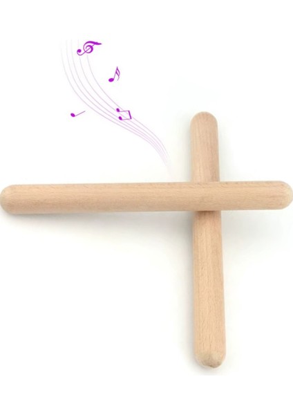 1 Çift Ahşap Ritim Çubuğu Çocuğunuzu Melodi Ile Tanıştırın Eğlenceli Sağlığa Zararsız Ritim Çubuk indirimleri
