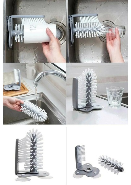 Fonksiyonel Vantuzlu Kolaylıkla Elde Bulaşık Yıkama Temizleme Fırçası modelleri