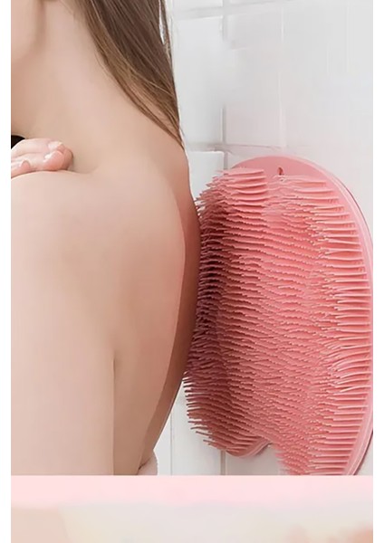 Vantuzlu Banyo Sırt Fırçası ve Masaj Matı Portatif Sırt Kesesi fırsatları