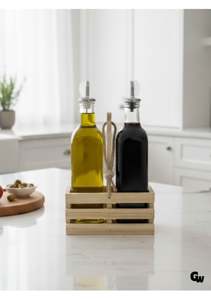 Ahşap Doğal 2li Set Yağdanlık ve Sosluk Takımı(Set)(Ihlamur - Kavak)