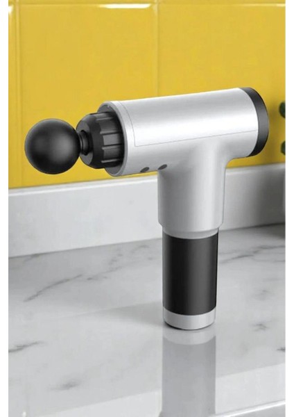 Yeni Nesil Masaj Tabancası 4 Başlıklı Sporcu Şarjlı Kablosuz Bacak Ayak Masaj Aleti Tabancası