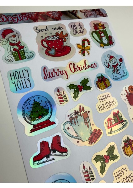 Christmas Sticker Seti – Yılbaşı Temalı Noel Sticker Sayfası | – Tatlı Kış Çıkartmaları indirimleri