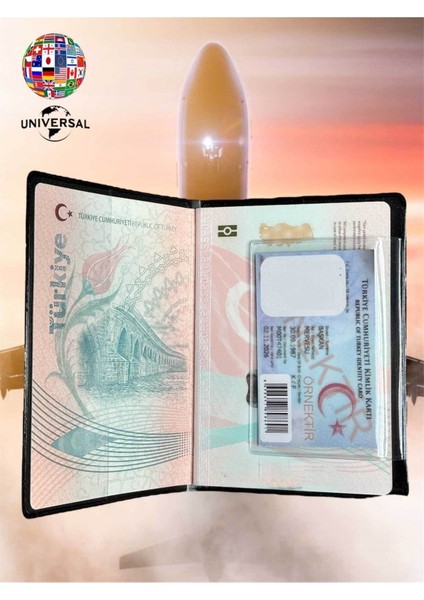 Halka Desenli Pürüzsüz Yüzey Deri Pasaport Kılıfı Kabı Tüm Ülke Pasaportlarına Uygun modelleri