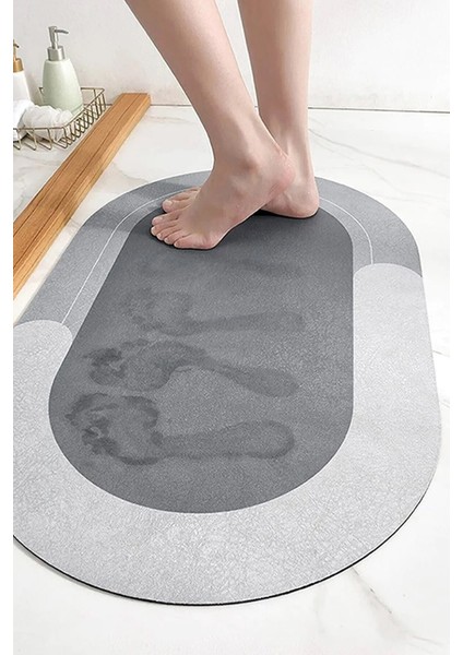 Sihirli Su Emici Banyo Paspası Kaymaz Tabanlı Abdest Paspası 3,5 mm 57X38 fırsatları