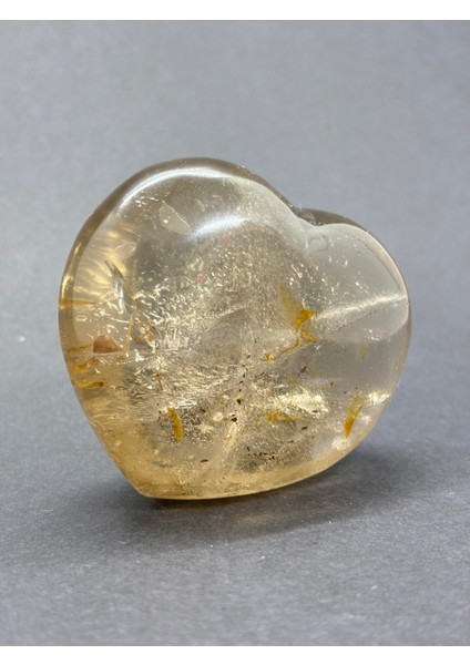 Altın Rutilli Kuvars Kalp Palmstone Doğaltaş