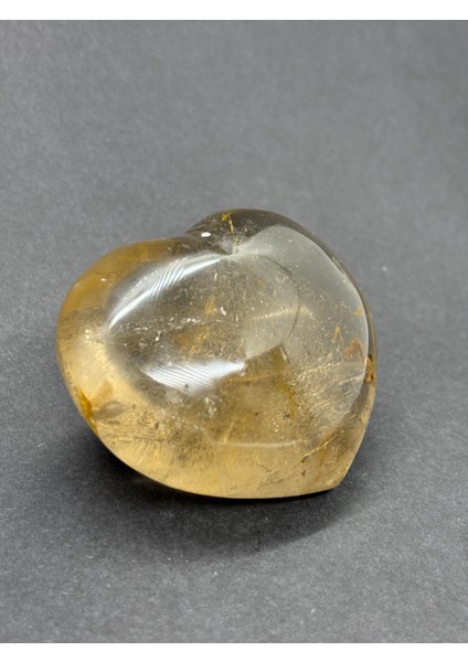 Altın Rutilli Kuvars Kalp Palmstone Doğaltaş