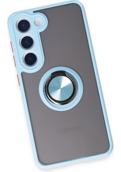 Samsung Galaxy S23 Kılıf Montreal Yüzüklü Silikon Kapak - Buz MAVI-(5796) - I17H52N7-9A69VS fırsatları