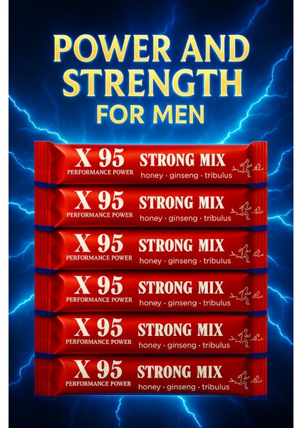 X95 Strong Mix 12 Adet Honey Ginseng Tribulus Performance Power fiyatları