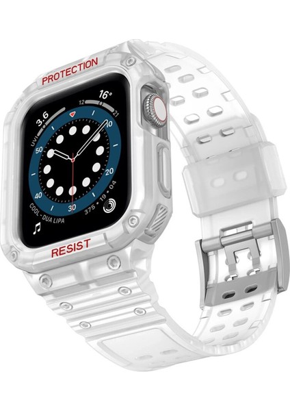 Apple Watch 42MM KR401 Silikon Kordon - ŞEFFAF-(5796) - I93H54N2-8A57VS