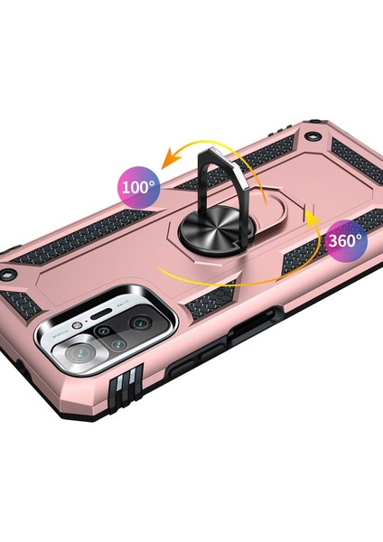 Xiaomi Redmi Note 10 Pro Kılıf Sofya Yüzüklü Silikon Kapak - ROSE-(5796) - I57H35N8-9A79VS fırsatları