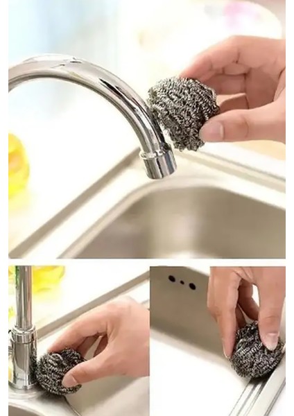 4 Adet Bulaşık Teli Ovma Teli Ekonomik Toptel Sürtme Teli modelleri