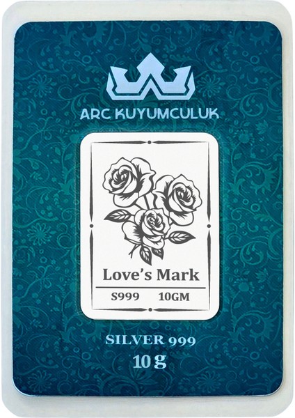 Zarafetin ve Güzelliğin Simgesi Olan Çiçek Temalı Hediyeye Özel 10 Gram 999 Ayar Gümüş Külçesi-718