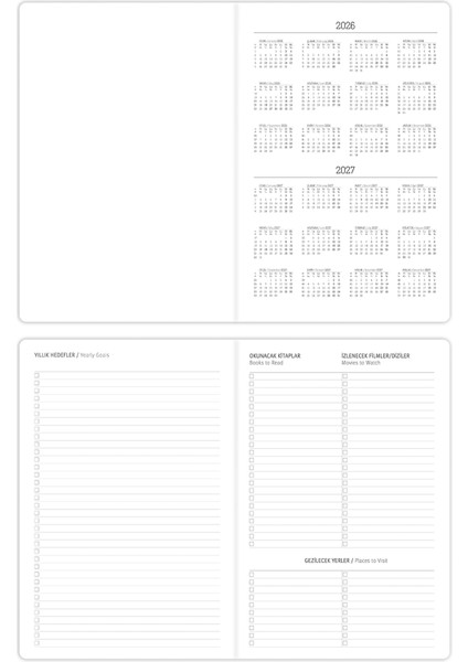 2026 Yılı B5 Haftalık Ajanda 17X24 cm - 12 Aylık Lila fırsatları
