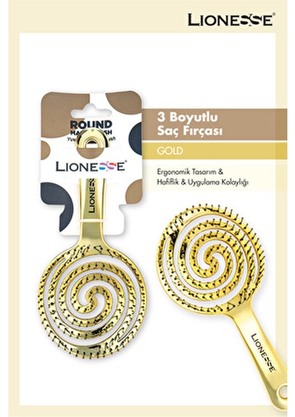 Maze Brush Altın Renkli Saç Fırçası Tüm Saç Tipleri İçin Yumuşak Uçlu 1 Adet fiyatları