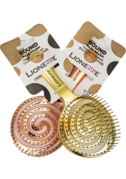 Maze Brush Altın Renkli Saç Fırçası Tüm Saç Tipleri İçin Yumuşak Uçlu 1 Adet fırsatları