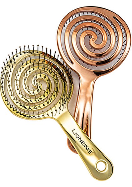 Maze Brush Altın Renkli Saç Fırçası Tüm Saç Tipleri İçin Yumuşak Uçlu 1 Adet indirimleri