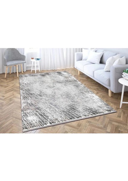 Elegance 1067 Gri Halı Antrasit Modern Klasik Desenli Viskon Doğal Iplik Bambu Halı Tozu Az Salon fiyatları