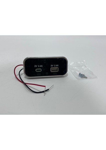 Type-C USB 2 Portlu Araç Şarj Soketi Adaptörü 12V-24V (Model 3) fiyatları