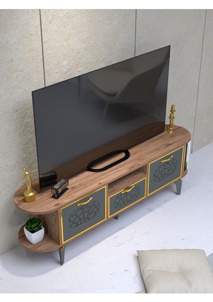 Tv Sehpası Mira 5030 Atlantik Gold 160 cm 35 cm 50 cm