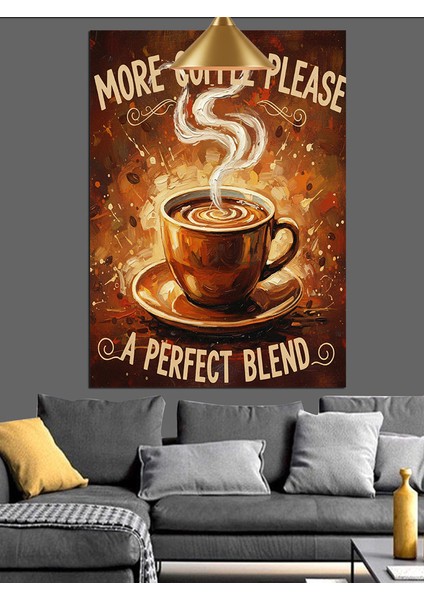 Kahve Fincan Sıcak Harika Dekoratif Kanvas - Mdf Ahşap Tablo