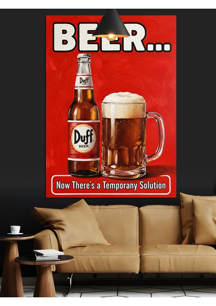 Bira Reklamı Retro Poster Dekoratif Kanvas - Mdf Ahşap Tablo modelleri