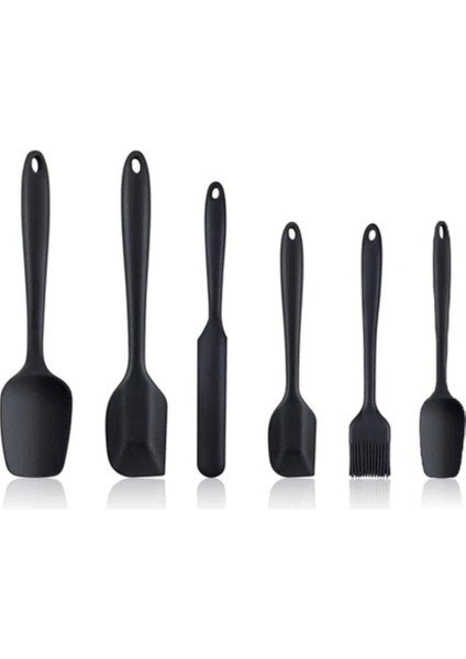 6'lı Takım Yanmaz Yapışmaz Mutfak Pasta Silikon Yumurta,fırçası,kaşık,bıçak,spatula Set modelleri