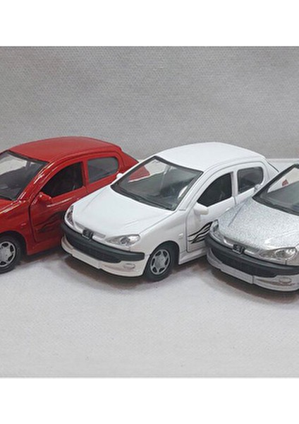 Peugeot 206 Metal Araba 13 cm Gerçekçi Detaylarla Çocuklar İçin Eğlenceli