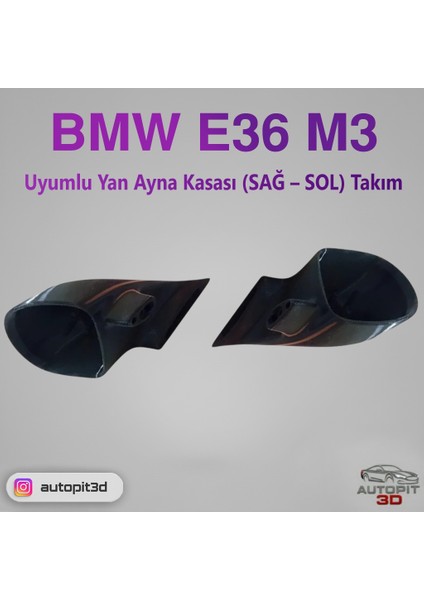Bmw E36 M3 Uyumlu Yan Ayna Kasası (Sağ – Sol Takım)
