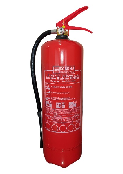 Yangın Tüpü Söndürücü 6 kg + Askı Aparatı 2021 Üretim
