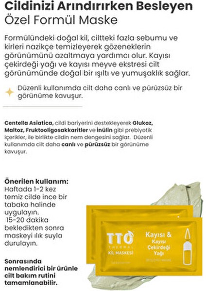 Thermal Kil Maskesi Canlandırıcı Etkiyle Cilt Bakımı 12 Adet Farklı Maske Seçeneği